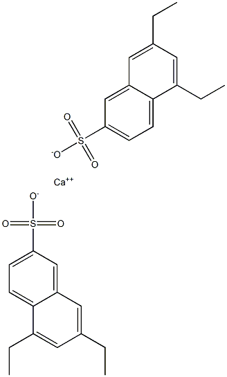 Bis(5,7-diethyl-2-naphthalenesulfonic acid)calcium salt Structure