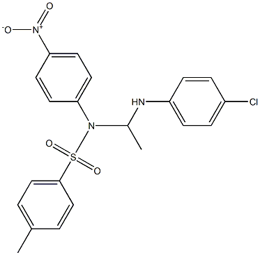 N-[1-[(4-クロロフェニル)アミノ]エチル]-N-(4-ニトロフェニル)-4-メチルベンゼンスルホンアミド 化学構造式