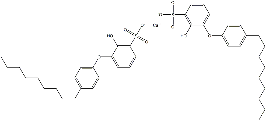 Bis(2-hydroxy-4'-nonyl[oxybisbenzene]-3-sulfonic acid)calcium salt 结构式