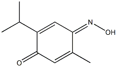 2-イソプロピル-5-メチル-4-(ヒドロキシイミノ)-2,5-シクロヘキサジエン-1-オン 化学構造式