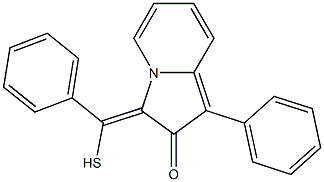 1-Phenyl-3-[mercapto(phenyl)methylene]indolizin-2(3H)-one Structure