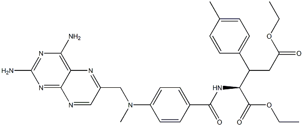 N-[4-[Methyl[(2,4-diamino-6-pteridinyl)methyl]amino]benzoyl]-3-(4-methylphenyl)glutamic acid diethyl ester Structure