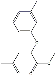 2-(3-Methylphenyloxy)-4-methyl-4-pentenoic acid methyl ester Struktur
