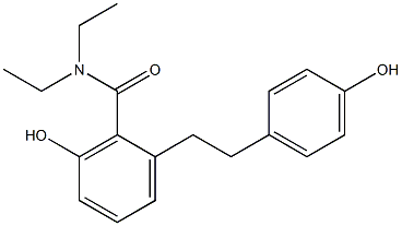 N,N-Diethyl-2-(4-hydroxyphenethyl)-6-hydroxybenzamide Structure