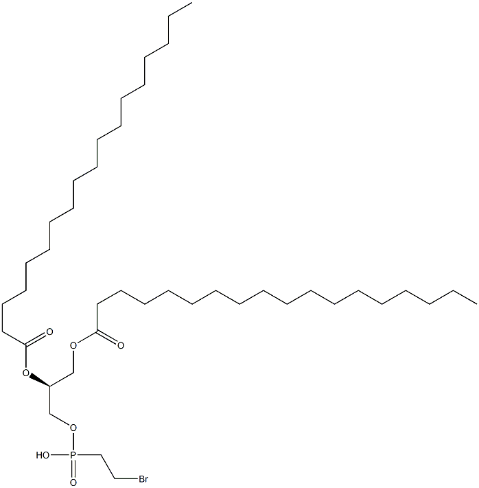 [S,(-)]-1,2,3-Propanetriol 1,2-distearate 3-[(2-bromoethyl) phosphonate] Structure