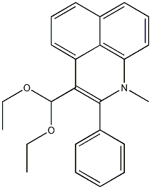 1-Methyl-2-phenyl-1H-benzo[de]quinoline-3-carbaldehyde diethyl acetal Struktur