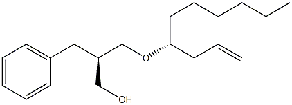 (2R)-3-[[(4R)-1-デセン-4-イル]オキシ]-2-ベンジル-1-プロパノール 化学構造式