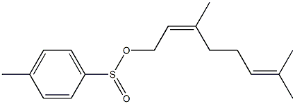 4-Methylbenzenesulfinic acid (2Z)-3,7-dimethyl-2,6-octadienyl ester Struktur