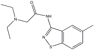 N-(5-メチル-1,2-ベンゾイソチアゾール-3-イル)-2-(ジエチルアミノ)アセトアミド 化学構造式