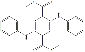 2,5-Dianilino-2,5-cyclohexadiene-1,4-dicarboxylic acid dimethyl ester Struktur