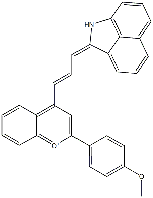 4-[3-[(1,2-Dihydrobenz[cd]indol)-2-ylidene]-1-propenyl]-2-(4-methoxyphenyl)-1-benzopyrylium