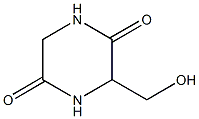 3-Hydroxymethyl-2,5-piperazinedione,,结构式