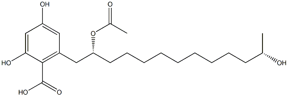 2,4-Dihydroxy-6-[(2R,12S)-2-acetoxy-12-hydroxytridecyl]benzoic acid