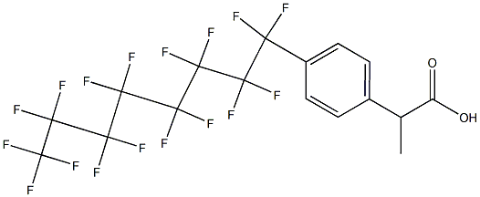 2-[4-(Heptadecafluorooctyl)phenyl]propanoic acid Structure