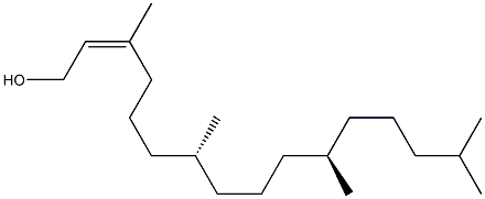 (7R,11R,2Z)-3,7,11,15-Tetramethyl-2-hexadecen-1-ol,,结构式