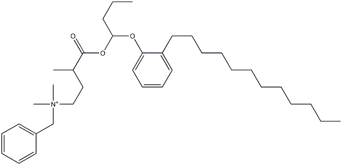 N,N-Dimethyl-N-benzyl-N-[3-[[1-(2-dodecylphenyloxy)butyl]oxycarbonyl]butyl]aminium,,结构式