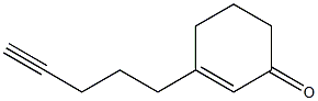 3-(4-ペンチニル)-2-シクロヘキセン-1-オン 化学構造式