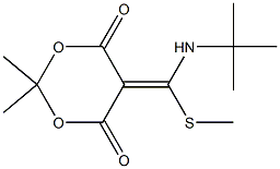 5-[(Methylthio)(tert-butylamino)methylene]-2,2-dimethyl-1,3-dioxane-4,6-dione Struktur