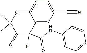 6-Cyano-4-fluoro-3,4-dihydro-2,2-dimethyl-3-oxo-N-phenyl-2H-1-benzopyran-4-carboxamide
