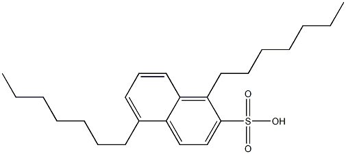 1,5-Diheptyl-2-naphthalenesulfonic acid Structure