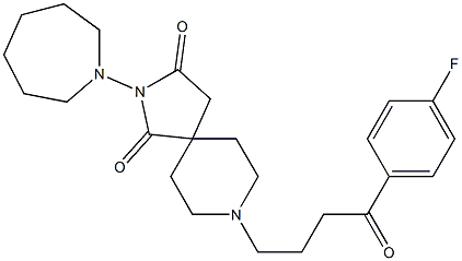  8-[3-(p-Fluorobenzoyl)propyl]-2-(hexahydro-1H-azepin-1-yl)-2,8-diazaspiro[4.5]decane-1,3-dione