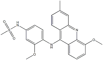 N-[4-[[3-Methyl-5-methoxyacridin-9-yl]amino]-3-methoxyphenyl]methanesulfonamide Struktur