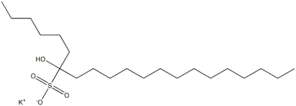 7-Hydroxyhenicosane-7-sulfonic acid potassium salt,,结构式