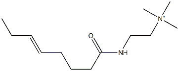 N,N,N-Trimethyl-2-(5-octenoylamino)ethanaminium Struktur