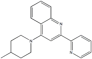 4-(4-Methyl-1-piperidinyl)-2-(2-pyridinyl)quinoline Struktur