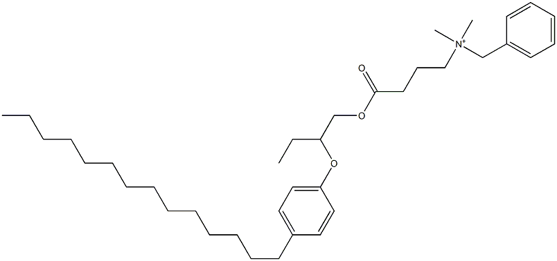 N,N-Dimethyl-N-benzyl-N-[3-[[2-(4-tetradecylphenyloxy)butyl]oxycarbonyl]propyl]aminium Struktur