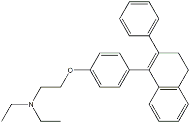 [2-[p-(2-Phenyl-3,4-dihydronaphthalen-1-yl)phenoxy]ethyl]diethylamine Structure