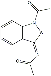 1-Acetyl-3(1H)-acetylimino-2,1-benzisothiazole 结构式