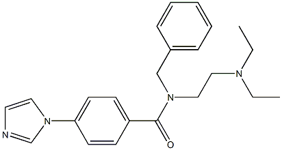 4-(1H-Imidazol-1-yl)-N-benzyl-N-(2-diethylaminoethyl)benzamide,,结构式