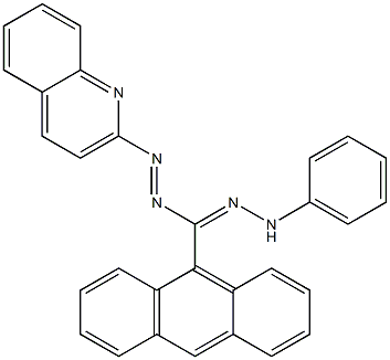 3-(9-Anthryl)-1-phenyl-5-(2-quinolyl)formazan,,结构式