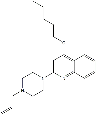 2-(4-Allylpiperazino)-4-(pentyloxy)quinoline,,结构式