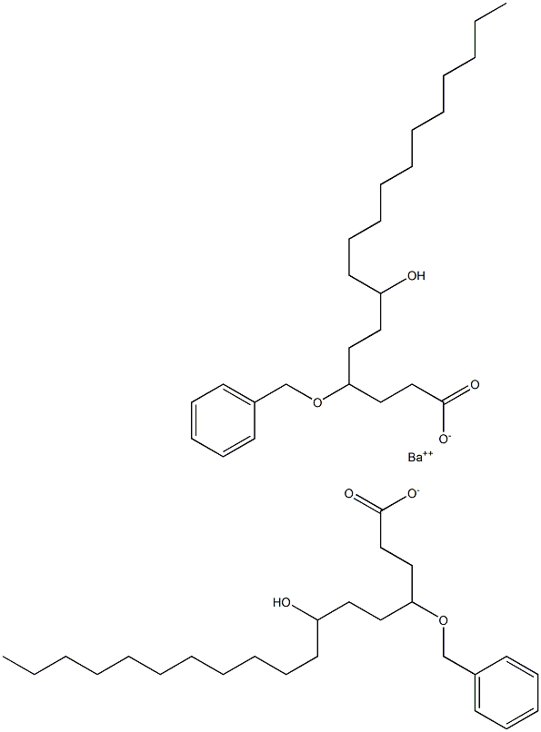 Bis(4-benzyloxy-7-hydroxystearic acid)barium salt Structure