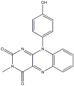 3-Methyl-10-[4-hydroxyphenyl]pyrimido[4,5-b]quinoxaline-2,4(3H,10H)-dione Struktur