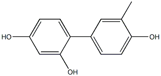 3'-Methyl-1,1'-biphenyl-2,4,4'-triol Struktur