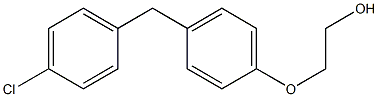 2-[4-(p-クロロベンジル)フェノキシ]エタノール 化学構造式