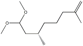 [S,(-)]-3,7-Dimethyl-7-octenal dimethyl acetal,,结构式