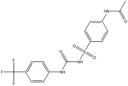 1-(4-Acetylaminophenylsulfonyl)-3-(4-trifluoromethylphenyl)urea Structure