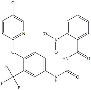 1-(2-Nitrobenzoyl)-3-[4-[(5-chloro-2-pyridinyl)oxy]-3-trifluoromethylphenyl]urea Structure