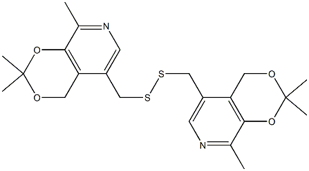 Bis(2,2,8-trimethyl-4H-1,3-dioxino[4,5-c]pyridin-5-ylmethyl) persulfide,,结构式