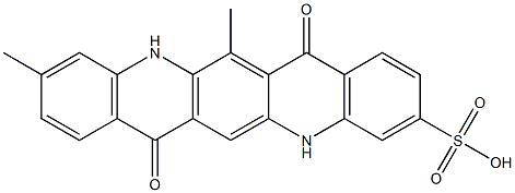 5,7,12,14-Tetrahydro-10,13-dimethyl-7,14-dioxoquino[2,3-b]acridine-3-sulfonic acid Structure