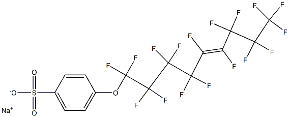 4-[(Heptadecafluoro-5-nonenyl)oxy]benzenesulfonic acid sodium salt 结构式