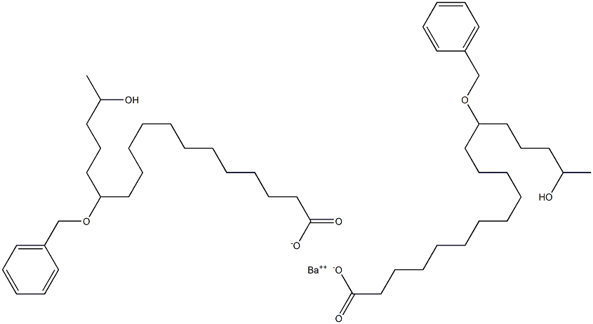 Bis(13-benzyloxy-17-hydroxystearic acid)barium salt 结构式