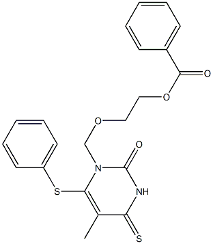 3,4-Dihydro-1-[(2-benzoyloxyethoxy)methyl]-5-methyl-6-phenylthio-4-thioxopyrimidin-2(1H)-one Structure