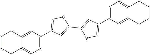4,4'-Bis[(5,6,7,8-tetrahydronaphthalen)-2-yl]-2,2'-bithiophene Structure
