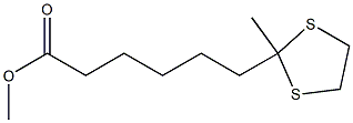 6-(2-Methyl-1,3-dithiolan-2-yl)hexanoic acid methyl ester Struktur