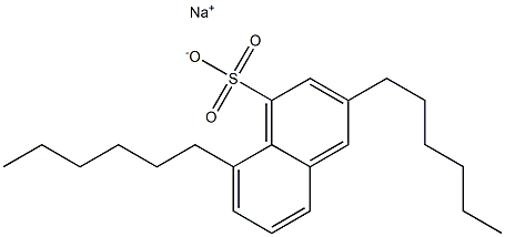 3,8-Dihexyl-1-naphthalenesulfonic acid sodium salt Struktur